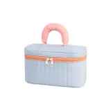 Вертикальные полосы, синий, ведрообразная сумка, размеры 23,5*12,5*13