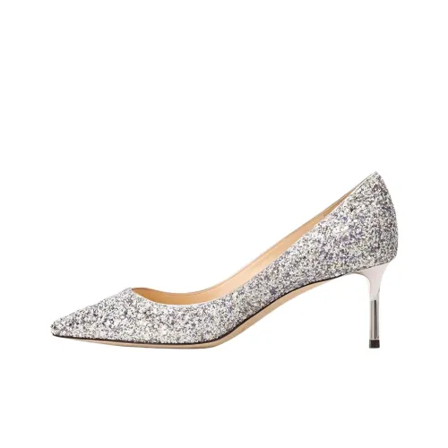 Jimmy Choo Romy 60 Узкий каблук Высокие каблуки 6 см Женские Серебряный Фиолетовый
