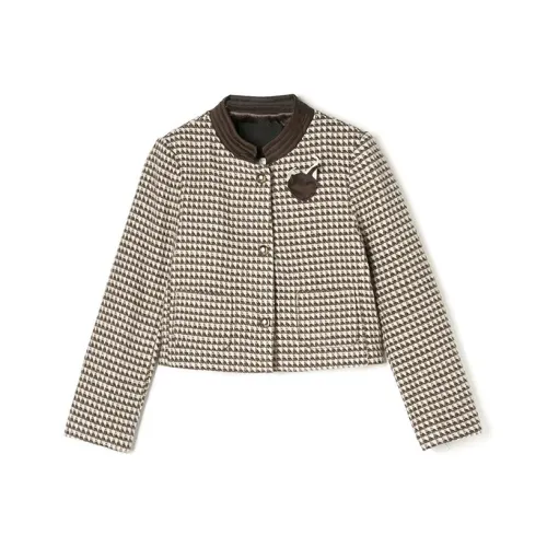 Mapping Кофейная клетка Женское короткое пальто