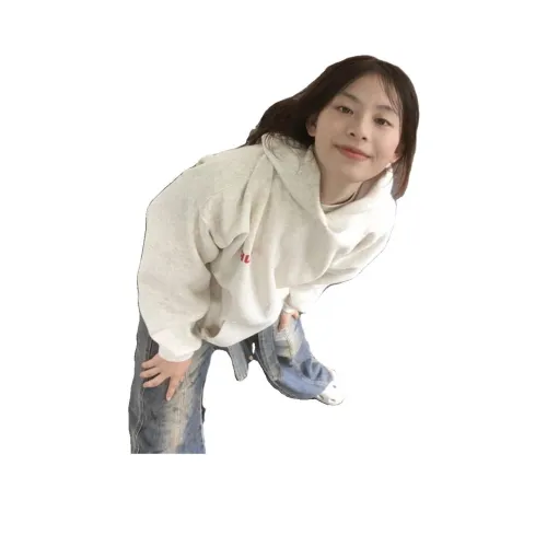 ONENINE34PM Белый Серый Флисовая подкладка Высокое качество 450G Женские Свитшоты