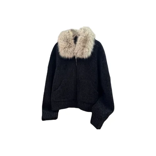 VKXOW Черный Женские Бархатные Куртки