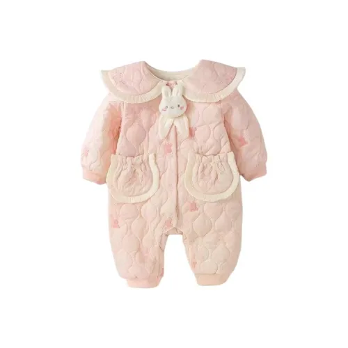 FrogPrince Розовый A 3 Круглый Отложной воротник Кролик Двойной Карман Тонкий хлопок Кардиган Малыш Комбинезоны Ползунки