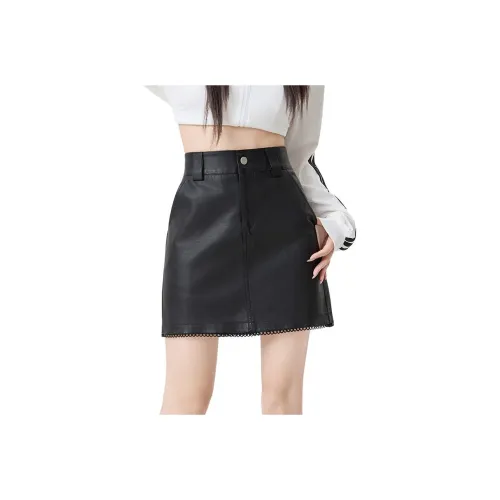 Кожаные короткие юбки MM женские