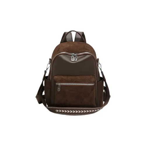 Vack ПУ (полиуретан) Рюкзак Женские Кофейный Черный Коричневый