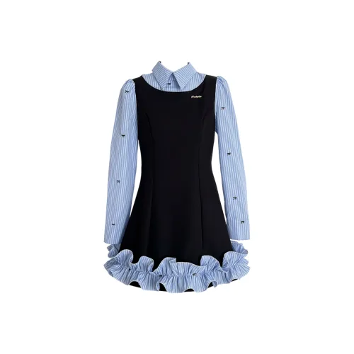 GRAYISMOON Длинное платье с длинными рукавами женское