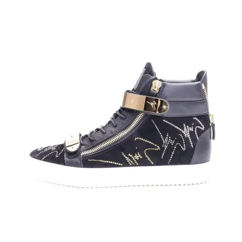 Giuseppe Zanotti GZ Coby High Топ Скейтборд Кроссовки Мужские Черные