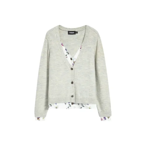 Desigual Трава Серый Зеленый Женский Трикотаж