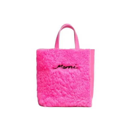 MARNI Museo Shearling Сумка через плечо Сумка Mini Женская Ярко-розовая