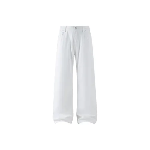 Cotton Gene Белый Унисекс Джинсы