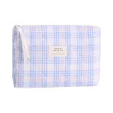 Синий клатч с узором в форме восьмиугольника, размер 23,5*7*17