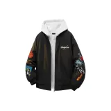 Чёрный [утеплённый, термический, хлопковый пуховик]