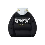 Чёрный с серым капюшоном