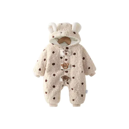 FrogPrince Хаки A 6 Милый и Теплый Медведь Флис Комбинезон Малыш Комбинезоны Ползунки