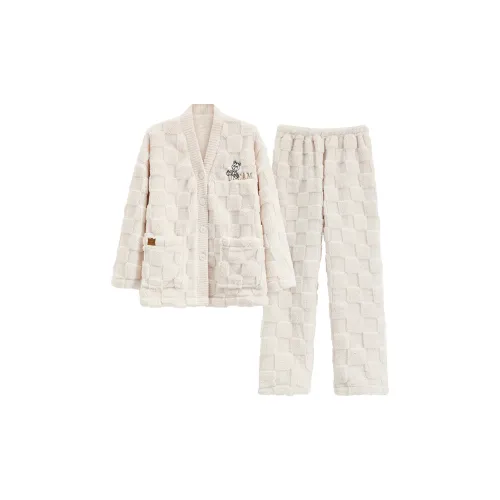 FENTENGCARE Белый Женский Пижамный Комплект