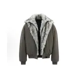 Серый пуховик "Волчий король"