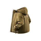 Тёмный кофейный пуховик