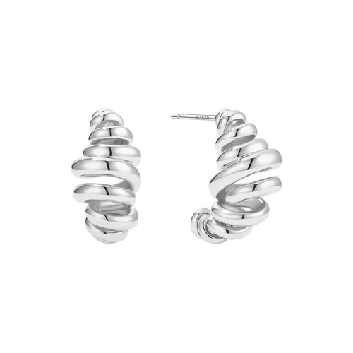 ONCHIC Серьги-гвоздики из меди с родиевым покрытием женские