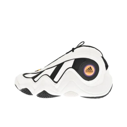 Adidas Crazy 97 Slip-Resistant Abrasion-Resistant Coating Support MID Top Vintage Basketball Shoes Men's White Black