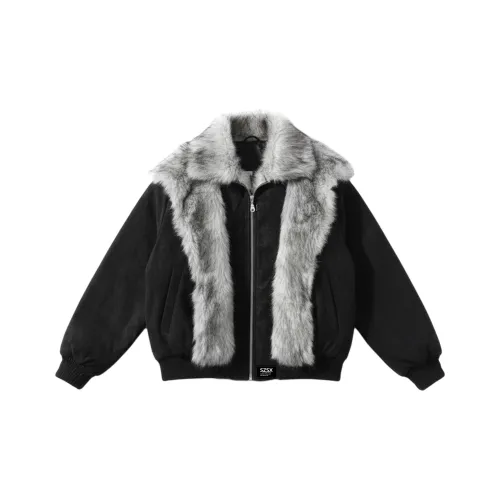 SZSX Черный Волчий Король Унисекс Пуховики