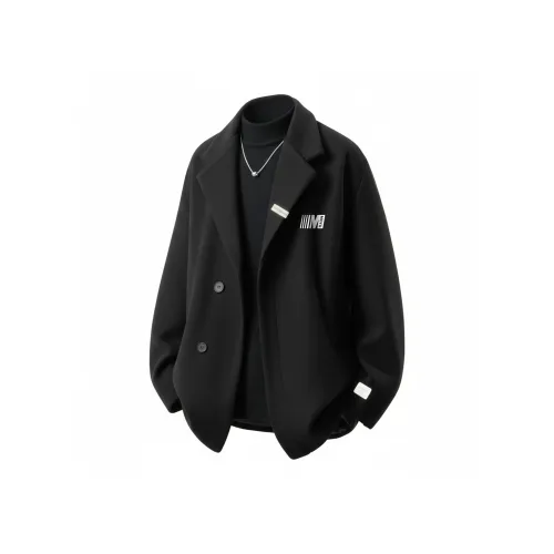 MoYu Черный Твид Хлопок Унисекс Деловые костюмы