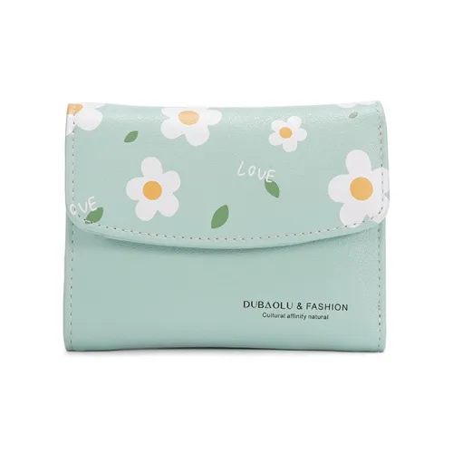 DOUBAOLU Кошелек из коровьей кожи женский светло-зеленый розово-фиолетовый экрю черный