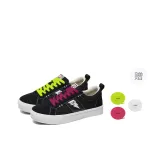 Чёрный Белый Несовпадающие (С подарками: Шнурки: Белый/Неоново-зелёный/Розовый/Одна пара каждая)