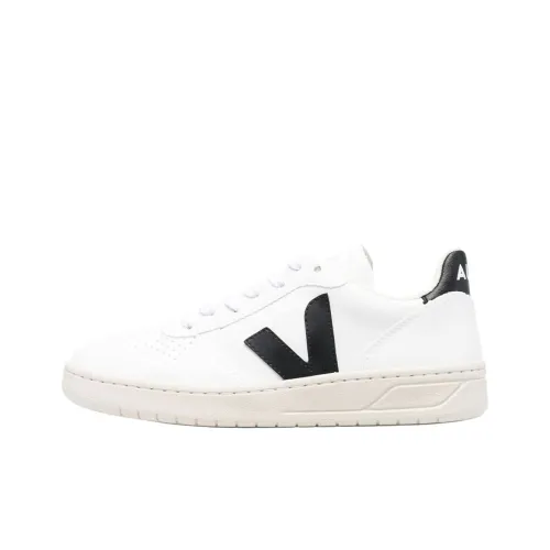 VEJA V 10 Low Топ Стильные Скейтбординги Унисекс Белый Черный