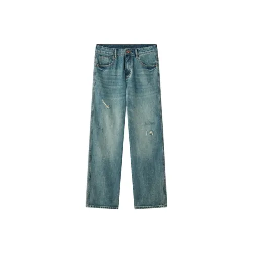 UKTK Светло-синие мужские джинсы