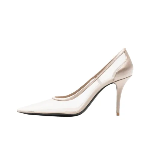 SAINT LAURENT Узкий каблук Высокие каблуки 8 см Женские Белые