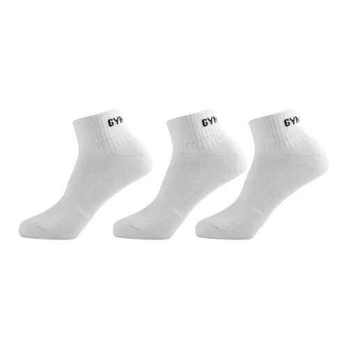 GYMSHARK Белый 3 пары унисекс носки