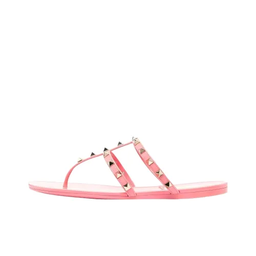 Valentino Rockstud Шлепанцы Женские Розовые