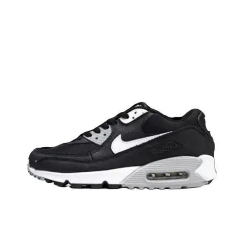 Nike Air Max 90 Амортизация Низкий Топ Беговые Кроссовки Женские Черный Белый