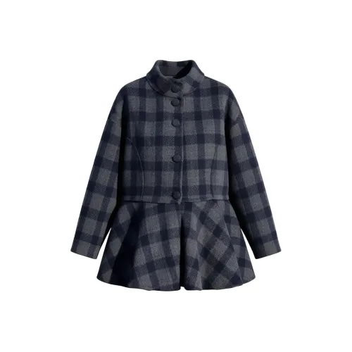 COVER TIME Темно-синий женский пальто