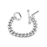 Браслет с украшением из стразов и застежкой OT, длина 21 см