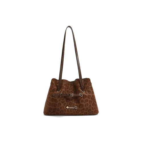 SHORT HAIR GIRL ПУ (полиуретан) Сумка через плечо Стандартная Женская Хаки Коричневый