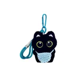 [Синяя сумка через плечо + синий шнурок] Маленький черный кот