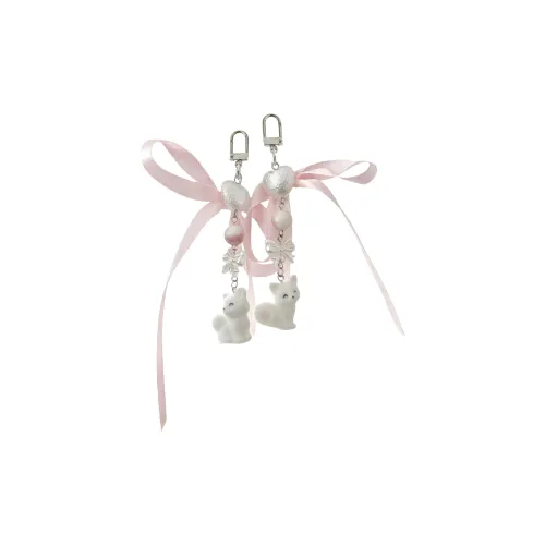 YUELIANTAO Живая Лиса Бант Украшение Плюшевая Подвеска 10 см Длина Тела