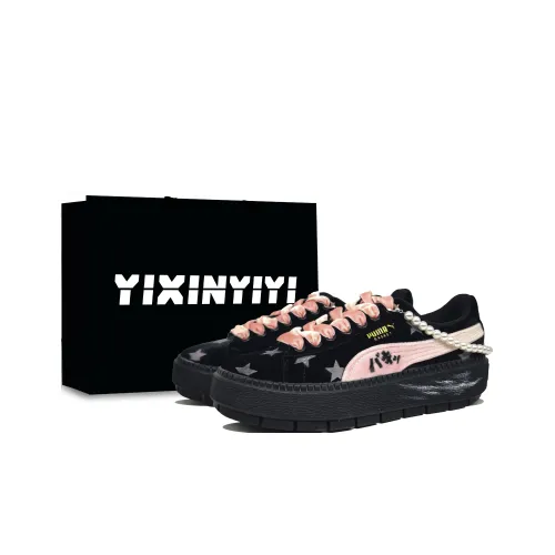 PUMA Platform Trace Устойчивые к истиранию Низкие Кроссовки для скейтбординга Женские Вишневый цветок Розовый