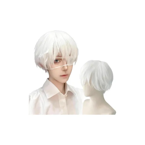 BEIQING Аниме COS Белый мех Мужская парик