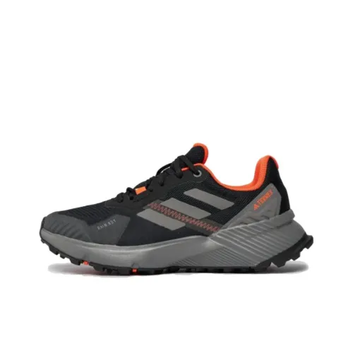 adidas Terrex Soulstride Flow Устойчивые к истиранию Низкие Беговые кроссовки Мужские Черные Серые