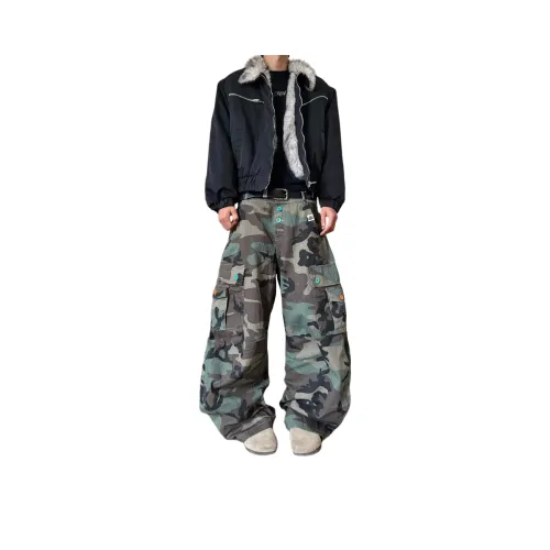 WUHA CREW Камуфляж Унисекс Карго Брюки