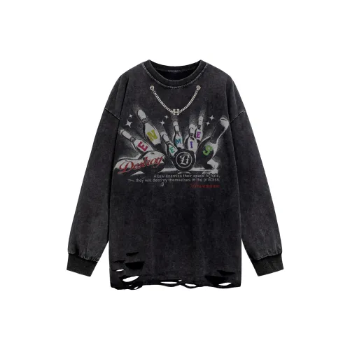 POSIYING Длинный рукав Т-рубашка Унисекс