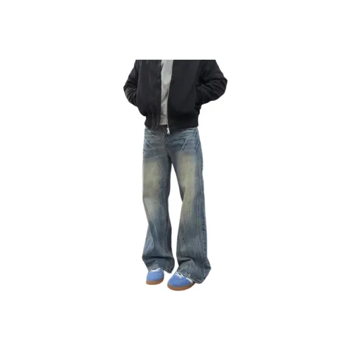 DAFK Ice Blue Semi Elastic Waist Men's Jeans DAFK Ледяной Синий Полу-Эластичный Пояс Мужские Джинсы