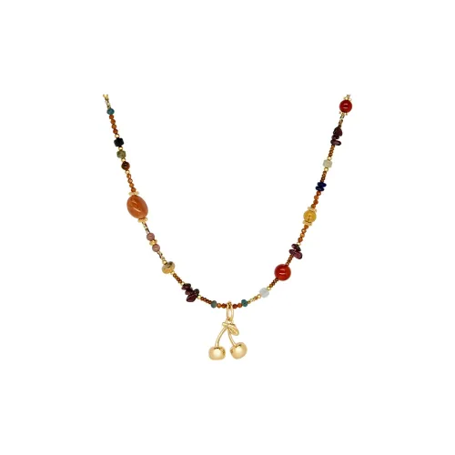 LAZY CIRCLES Ожерелье с камнем "Тигровый глаз" Женское