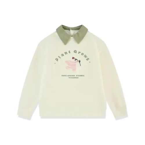 QIAODAN Свитшот Весенний Осенний Навес Белый Детский