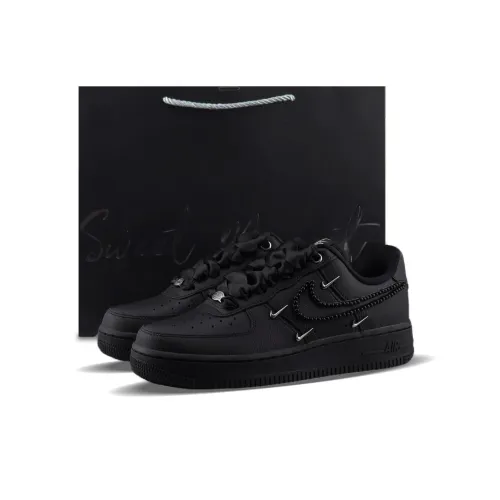 Nike Air Force 1 Устойчивые к истиранию Низкие Кроссовки для скейтбординга Женские Черные