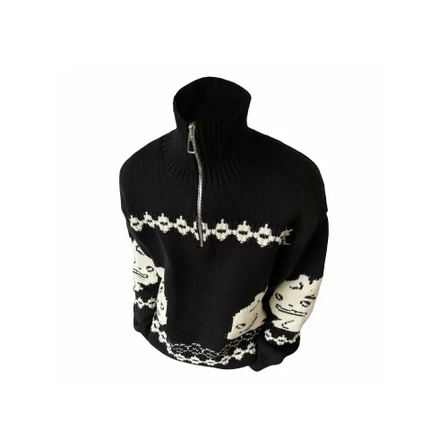 REMEFIT Черный Белый Унисекс Свитера