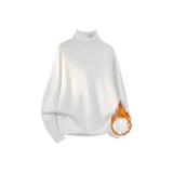 Белый с флисовой подкладкой, утолщенный