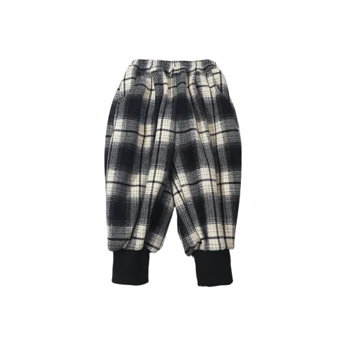 RHOBESAM Little Demon Медведь Карман Клетка С флисовой подкладкой Черные KIDS Спортивные штаны