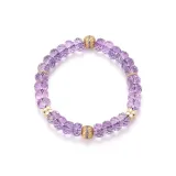 Фиолетовый, Браслет с бусинами "Процветание"